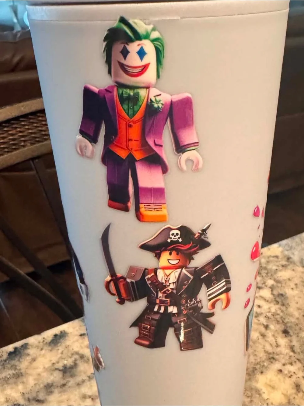 ROBLOX gray Travel Tumbler with Colorful Logo NEW IN BOX WITH STRAW